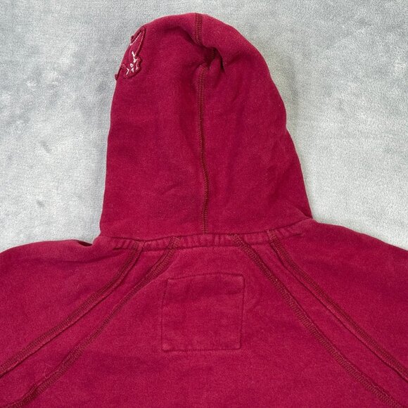 American Eagle Hoodie Womens Medium M Maroon Red Pullover Hooded Sweatshirt Y2K - Picture 10 of 12